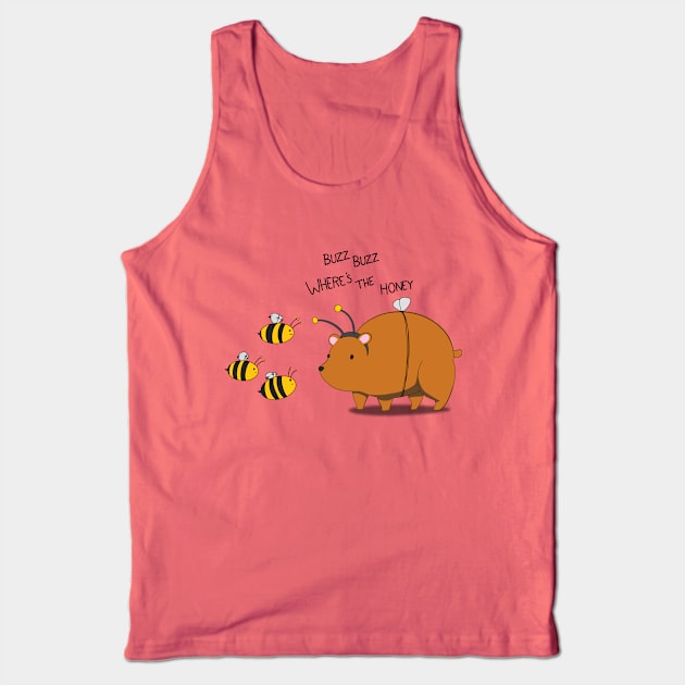 Buzz Bear Tank Top by WeFlaps Comics Merch